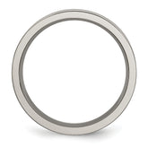 Sophia Jewelers Titanium Grooved Wedding Band with Polished Finish